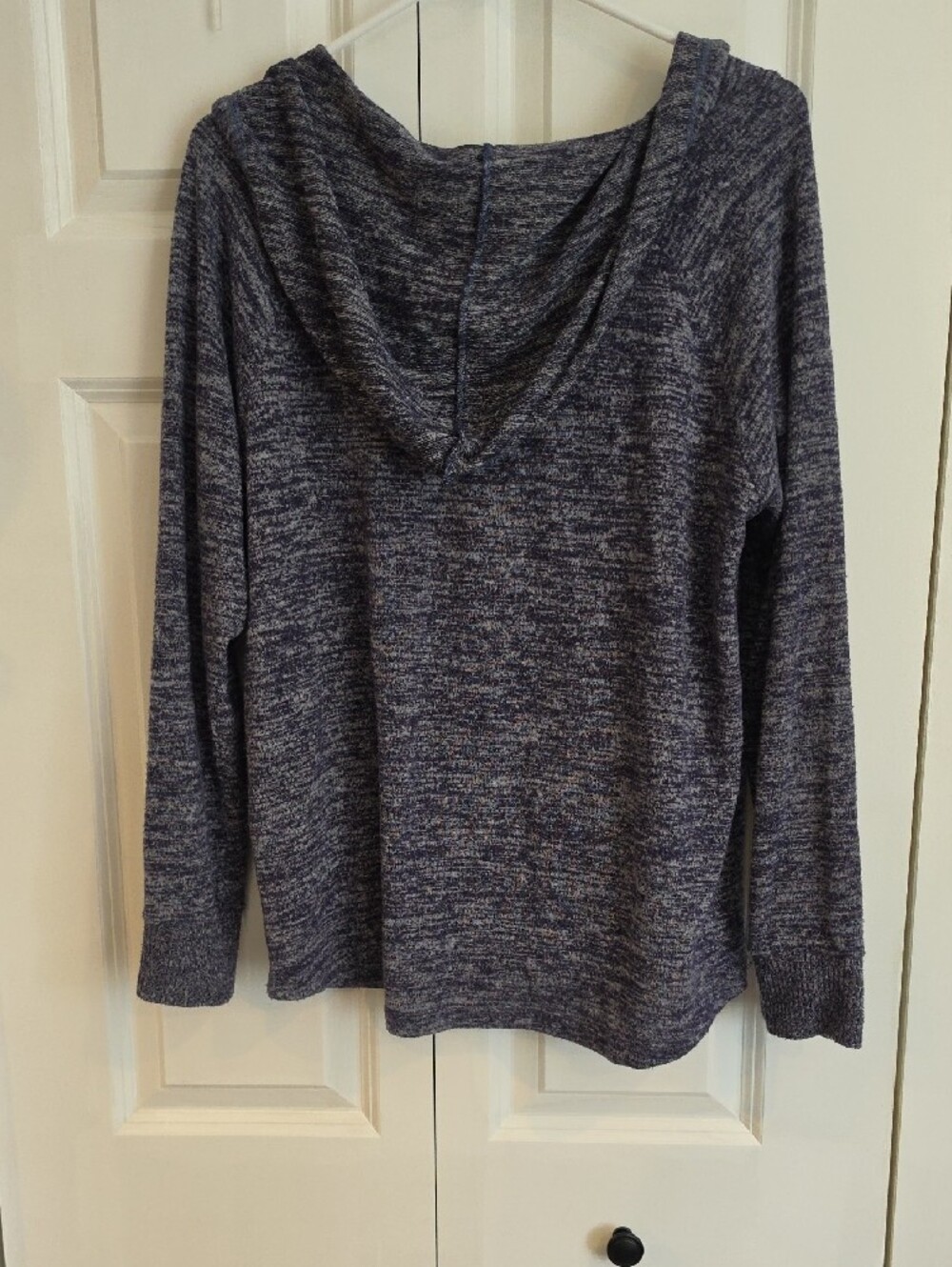 Lakegirl Navy Marled Hooded Pullover Sweater - Picture 4 of 4